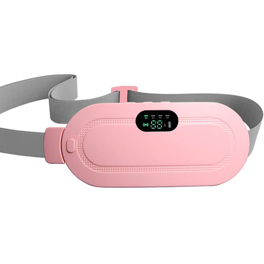 aGIOGIO Portable Cordless Heating Pad for Menstrual Cramps Relief, Heating Pad for Stomach, 3-Speed Temperature Adjustment and 4-Speed Massage Modes, Back and Belly Heating Pad for Women(Pink)